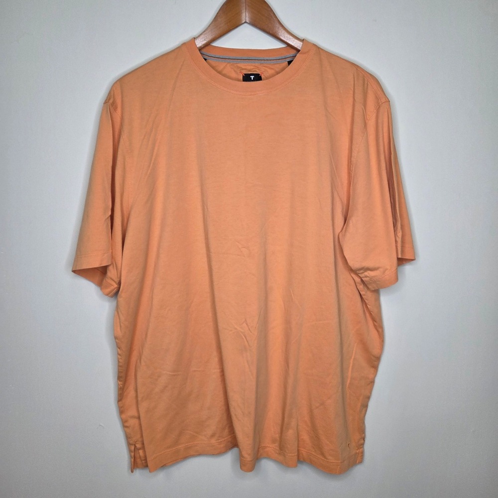 Left Coast Tee Mens XXL Orange 100% Pima Cotton Short Sleeve Crew Neck T-Shirt
